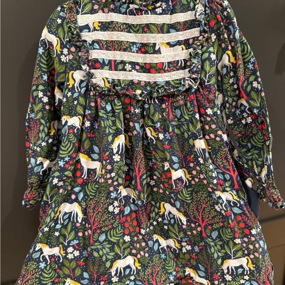 Colorful Unicorn Print Dress Mini Boden - Picture 1 of 1